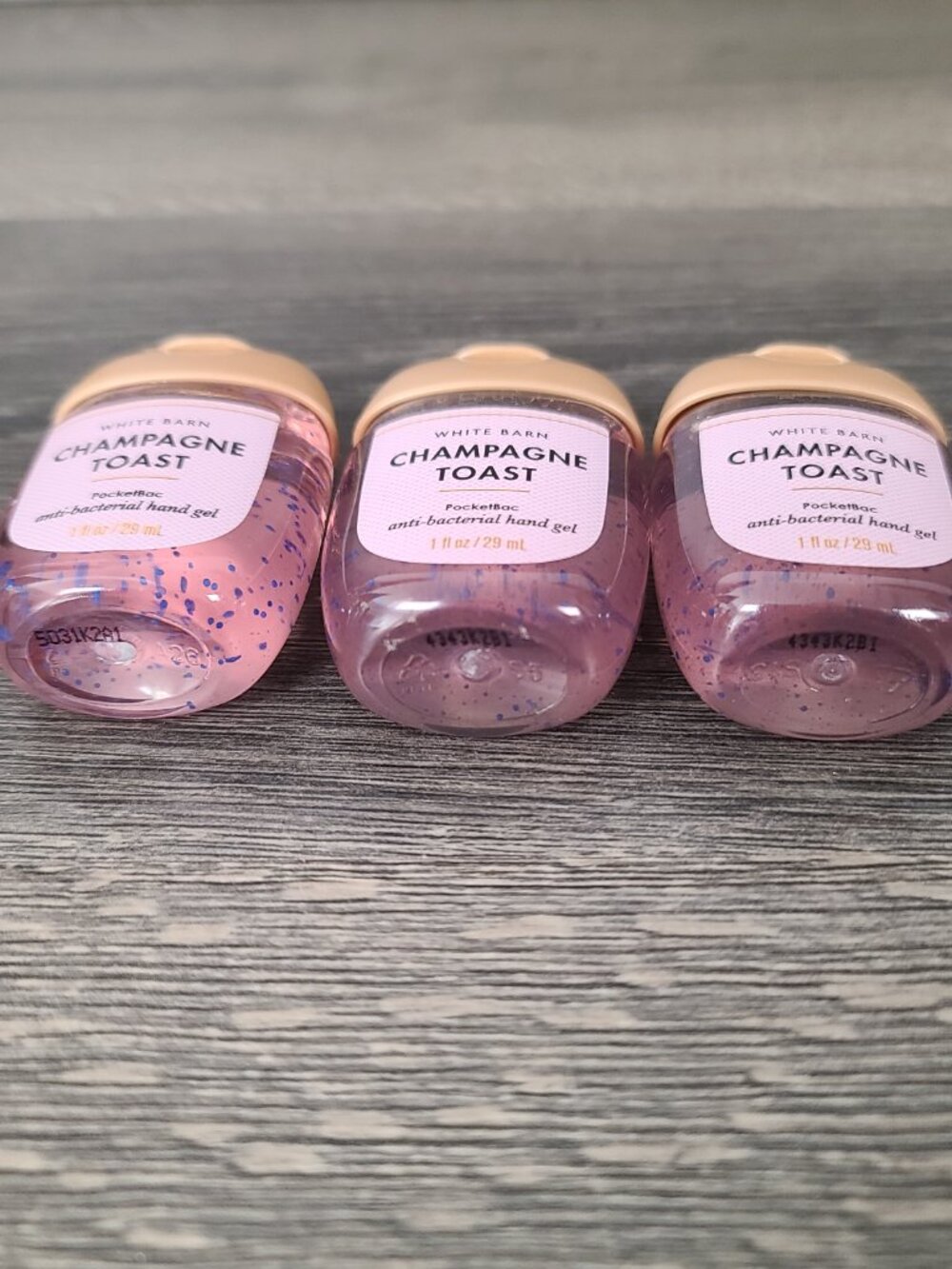 Bath Body Works Champagne Toast Lot of 3 Anti-Bacterial Hand Gels - Picture 7 of 7